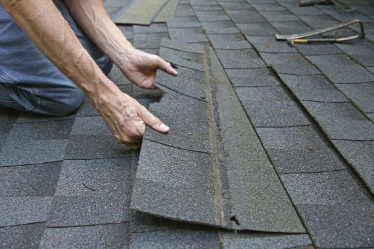 Roof repair detail work